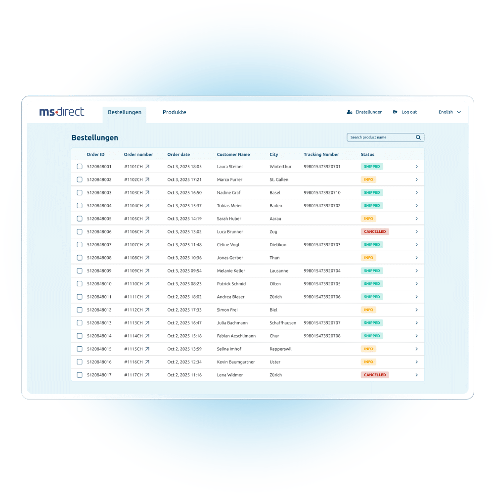 Habe stets den Überblick über alle Versände mit unserem Tracking-Tool.